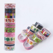 건축 제도 용품 10 개/대 Kawaii 무지개 Washi 테이프 세트 DIY Scrapbooking 스티커 반짝이 접착 종이 제, 03 C 2.8mX10pcs