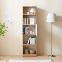 1900 문달린 책장 5단 조립식 국산 키낮은 책꽂이, 그레이