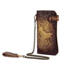 남자카드드지갑 카드지갑 남성 품질 가죽 dargon 호랑이 엠보싱 패션 수표 철 체인