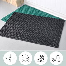 아파트도어 출입문 고무발매트 실외용 가게발판 60x90 카페 도서관 현관, 블랙