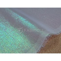 대폭 끌리네오 홀로그램 노방 오간자 원단 FJ-311, 레인보우