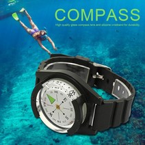 등산GPS 전술 손목 나침반 시계 군사 야외 생존 스트랩 밴드 팔찌 시계 밴드 기어 나침반 gps for 하이킹 블랙, 한개옵션0
