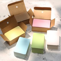 고급 켄트지 파스텔 메모지 캘리그라피 메시지 카드지, 화이트