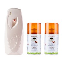 묻따 화장실 타이머 방향제 자동 분사기 실내용 업소용, 커피향, 1세트