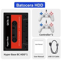 취미 선물 닌텐도 스위치 Batocera35. 리눅스 2T 휴대용 HDD 하이퍼 베이스 BC2 PS3PS2WiiWiiUDCN64MAMEX, 07 BC HDD-D2E W-2_02 2T HDD