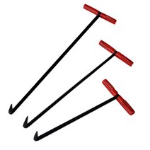 T 자형 맨홀 뚜껑 개폐기 지렛대 빠루 당기는 빼는 도구, 무딘 29cm 철근 후크