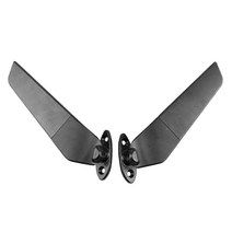 2PCS 오토바이 백미러 가와사키 닌자 250 300 400 야마하 R25 R3 R15 개량형 날개 조절 회전 백미러, 검은색