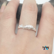 999 발 은어 링 수영 물고기 반지