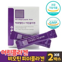 담다 어린 콜라겐 펩타이드 식약처 인증 3세대 저분자콜라겐 피쉬 비오틴 콜라겐 코라겐 피부 보호 피부보습 도움 건강기능식품, 2box(어린콜라겐), 30포