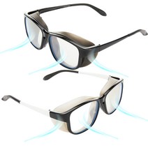 눈편한 미세먼지 황사 방풍 안경 바람막이 자전거 바이크 고글 블루라이트 자외선 차단 안구건조증 낚시 스포츠 편광, 화이트