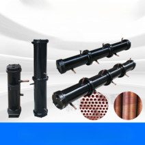 열교환기 쉘앤튜브 수냉식 콘덴서 에어컨 제조 공조, 5+5 HP 듀얼 시스템 콘덴서