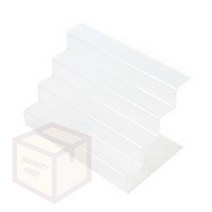 마켓프리 진열대 절곡형 4단 화장품전시대 계단진열대 향수전시대 향수진열대 립스틱진열대 계단식진열대 화장품매대 아크릴계단 화장품진열대, 1개