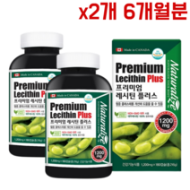 네추럴라이즈 프리미엄 레시틴 플러스 2개 6개월분 대두 인지질 콜레스테롤 개선 혈액순환 도움