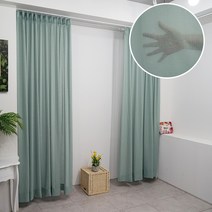 [휴인] 린넨 나비주름 속지 커튼 커텐 주문 맞춤제작 거실 창문 자체제작 국내생산 소프트 차르르 쉬폰
