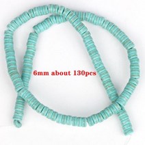천연 돌 심장 타원형 모양 녹색 터키석 플랫 라운드 Rondelle 비즈 보석 DIY 만들기 팔찌 귀걸이 액세서리, Type 40 Rondelle