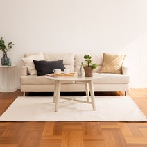 2300 부들부들 크림 단모 생활방수 러그 카페트 스크래치 매트 200x230cm