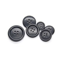 제작 고급 재킷 소뿔단추 모조 경적 코트 바느질 단추 15-25mm 의류 스웨터 가디건 장식 수제 액세서리, [05] 25mm 10pcs, [07] NO.2 Black Pattern