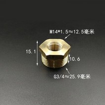 유압실린더 자키 작기 펌프 펀칭기 프레스 유압기 공압 압력 게이지 변환 어댑터 파이프 피팅 M10x1 M14x1., 10 M14x1.5-06