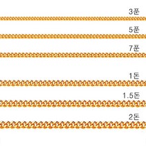 루피나 14k 18k 커브 체인 민줄 목걸이 3푼 5푼 7푼 1돈 1.5돈 2돈