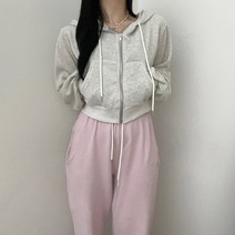 VANAVNA2 여성 데일리 베이직 꾸안꾸 기모 원지퍼 크롭 포켓 후드집업 5color