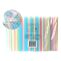 7mm 21cm 칼라 일자 스트로우 음료용 1봉 500개입, 10개