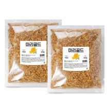 순수100% 메리골드 꽃차 250g 마리골드 꽃잎 차 꽃잎차 금잔화 허브티, 2팩