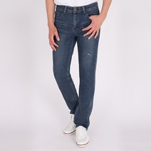 게스 남성 청바지 레귤러 테이퍼 배기핏 다크블루 데님팬츠 MJ3D1105