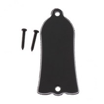FCSHOP 2xPlastic 벨 모양의 기타 교체용 3ply 트러스 로드 커버, 58x26x2.2mm, 플라스틱, 블랙
