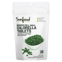 Sunfood Broken Cell Wall Chlorella Tablets 250 mg 452 4 oz (113 g), 452 Count