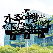 e베이비랜드 [자유문구] 여행토퍼 케이크토퍼 제작, TP465_랜마싱가_블랙