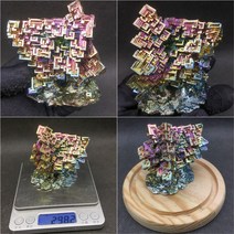 비스무트 무지개금속 비스무스 천연원석 비스무트결정 큐브, 그린X0442-298.2g