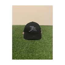 빈티지 YTK New Era 템파베이 레이스 로고 스냅백 모자 블랙 NWT