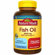 Nature Made Fish Oil 1000mg 네이쳐메이드 피쉬 오일 90정, 1팩