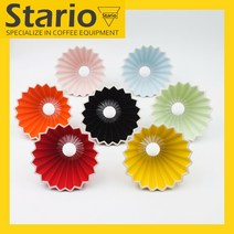 Stario 커피드리퍼 V60 오리가미드리퍼 도자기드리퍼 02형 2~4인용 ZZLB, 레드 드리퍼+드리퍼 목재 홀더