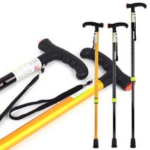 대경몰 국산 노인 보조지팡이 튼튼하고 견고한 보조지팽이 국내유일한 미끄럼방지 지팡이, 국산 노인 보조지팡이-금색