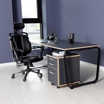 데임B 책상 서랍세트 컴퓨터책상세트 1200 1500 1800, 블랙프레임/LPM라이트월넛+서랍라이트월넛