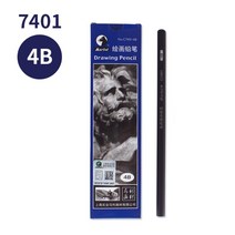 Marley 콩테 스케치 콩테목탄 연필콩테 목탄연필 크로키 흑연연필, C7401-4B(정박스12지)