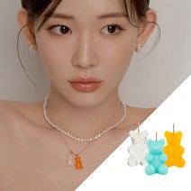 윙블링 14k 쥬시 하리보 펜던트 [14k 빅오링 고리+써지컬 비즈목걸이 구성]