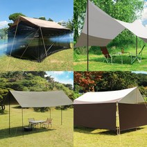 캠핑 블랙코팅타프 렉타 헥사 타프, 메쉬 타프스크린