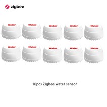 누수탐지기 센서 지그비 감지 tuya wifi 앱 원격 모니터링 무선 홍수 경보 주택, 10pcs 물 센서