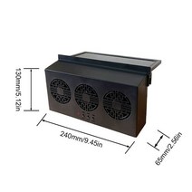 태양열 조절 환풍기 라디에이터 자동차 180 에너지 절약, 1개 T01-Black 3 fans