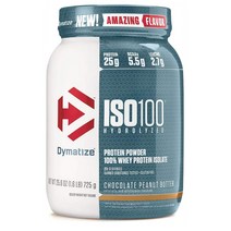 다이마타이즈 ISO100 웨이 프로틴 파우더 725g 초콜릿 피넛 버터 Dymatize ISO100 Hydrolyzed Protein