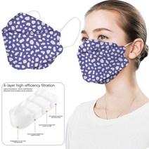 10PCS 성인 폴카 도트 인쇄 일회용 얼굴 마스크 물고기 모양의 Meltblown 헝겊 3d 보호 Earloop 붕대 Masques, 09 I