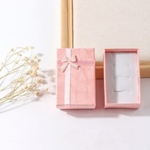 사각 목걸이 귀걸이 리본 상자 케이스 10P DD-11457, 옐로우