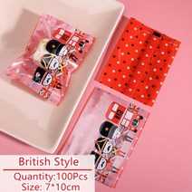 크리스마스포장지 종이포장지 꽃포장지 100 개 몫 수제 누가 포장 비누 쿠키 가방 간단한 스타일 화이트 도트 생일 웨딩 파티, 01 7x10cm, 04 4