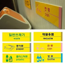 [ 재활용품 포멕스 사인표지판 6종 ] 분리수거 안내판 표시판 표지판 종이류 병류 플라스틱류 캔류 일반쓰레기 부착판, 종이류 1528