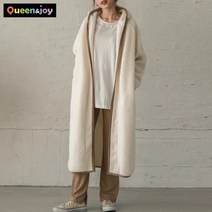 퀸앤조이 워너비 뽀글이 후드 롱 집업 점퍼***판매자 SSK무역***