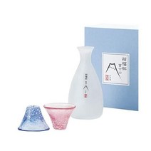 도요사사키 후지산 초복 냉주 도쿠리 세트 35ml 270ml 일본 니혼슈 술잔, 블루 레드 화이트_냉주 세트