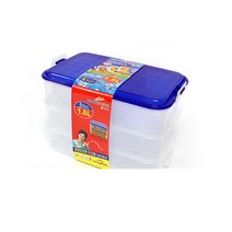 쿨라라 밀폐용기 직사각19호1.6L 3P 플라스틱투명용기/소분용기/플라스틱밀폐용기/사각플라스틱용기/pp용기/플라스틱공병/일회용플라스틱용기/플라스틱통/페트병
