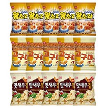 코스모스제과 과자 3종 15개입(왕소라형62g 5 고구마형60g 5 맛새우칩25g 5)